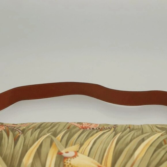 Salvatore Ferragamo Shoulder Bag Nylon Green Gold Auth - Picture 9 of 16